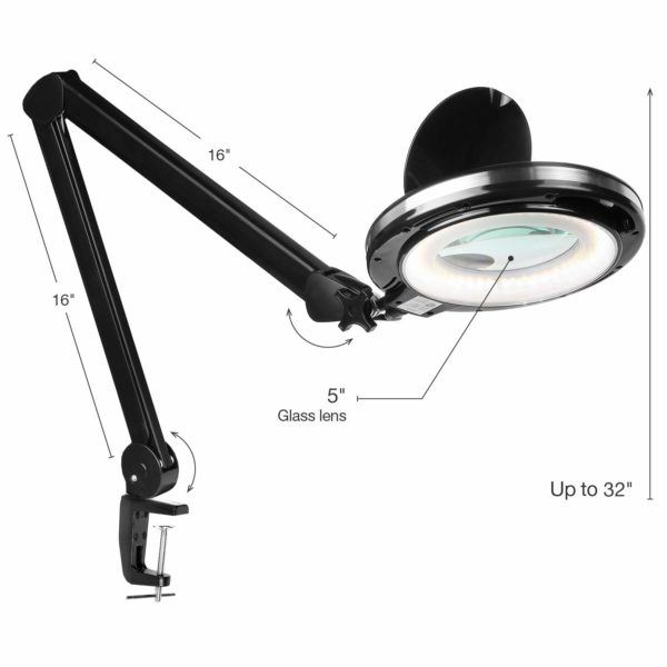 Magnifying Clamp Lamp Brightech Light View PRO