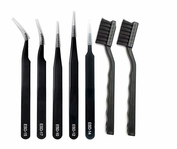 ESD Brush and ESD Tweezers Set